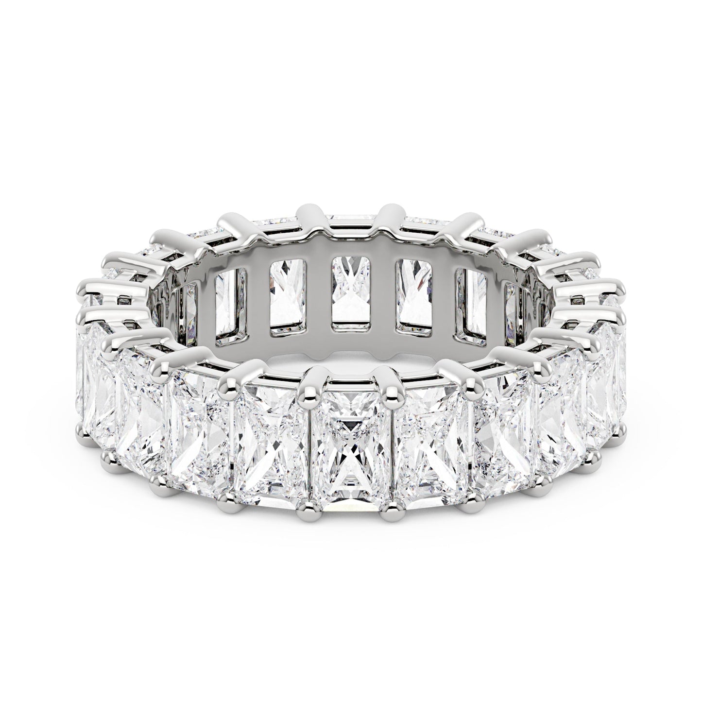 Radiant Cut Full Eternity Moissanite Wedding Band