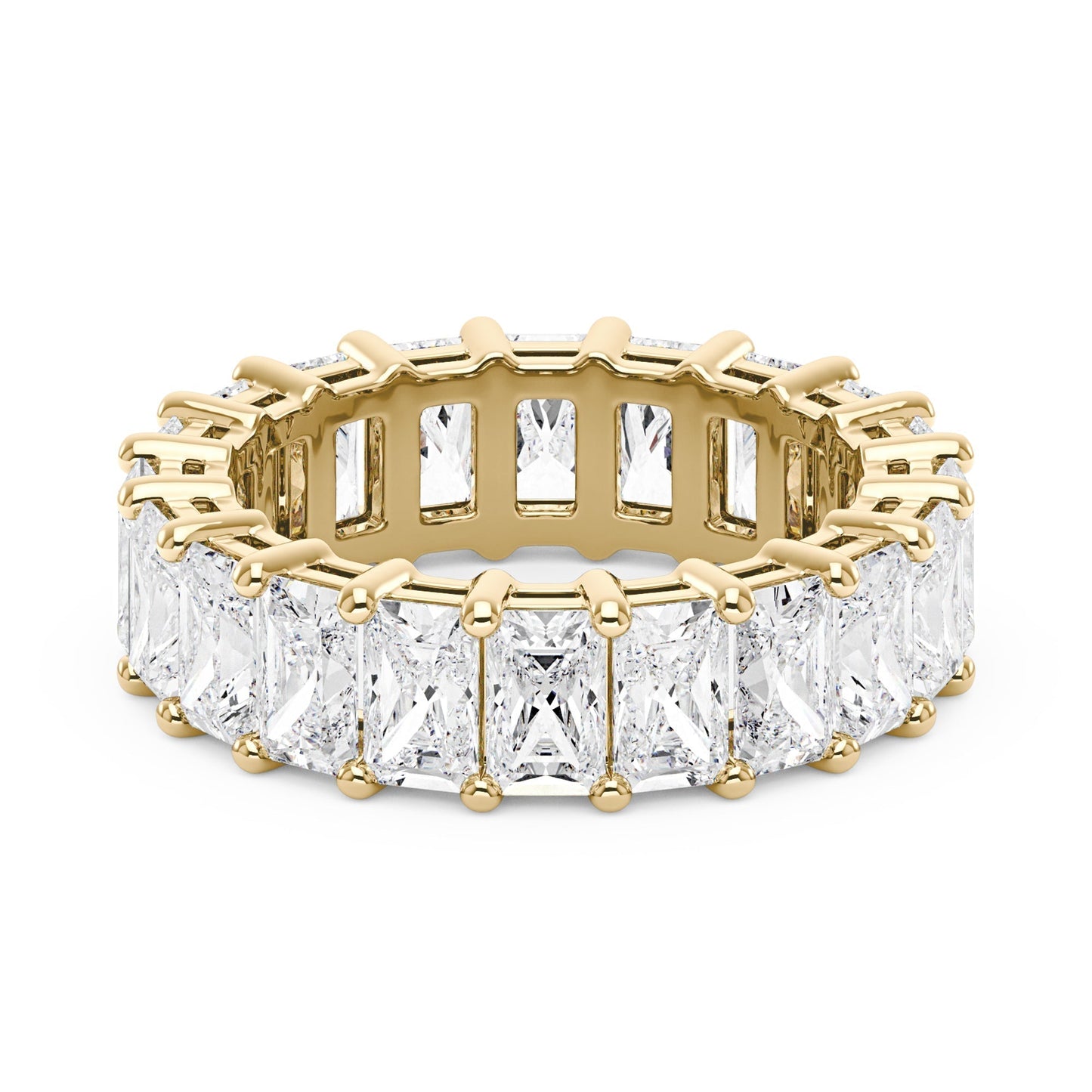Radiant Cut Full Eternity Moissanite Wedding Band