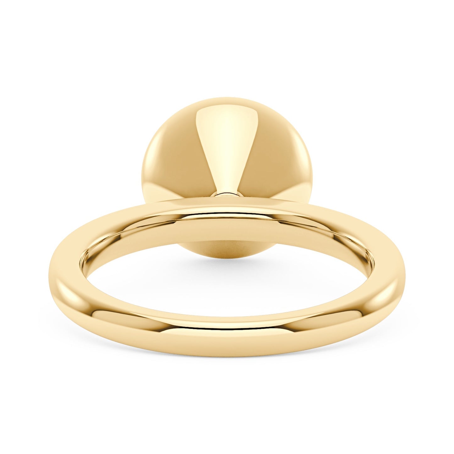 Moissanite Solitaire Round Bezel Ring