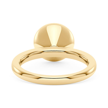 Moissanite Solitaire Round Bezel Ring