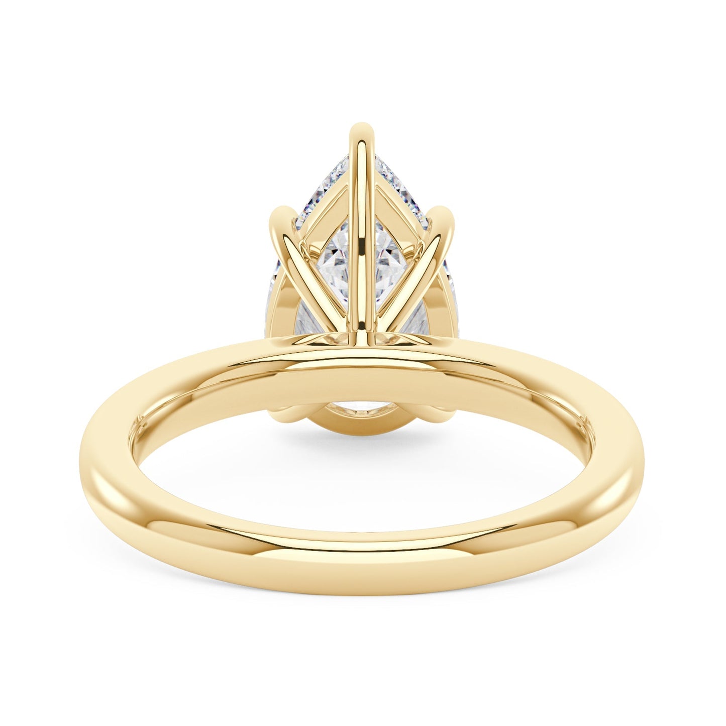Pear-Shaped Moissanite Solitaire Engagement Ring