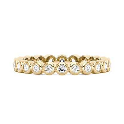 Round Moissanite Bezel Eternity Band